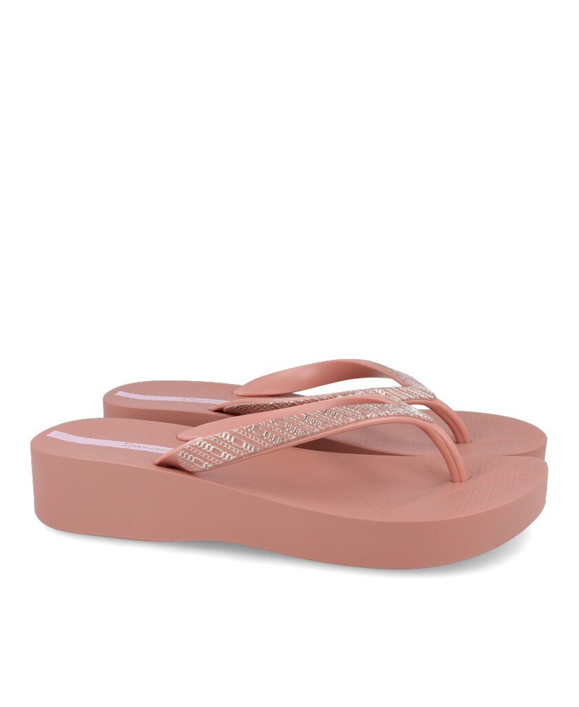 Ipanema Mesh VIII Plat Fem 83307 Pink flip flops