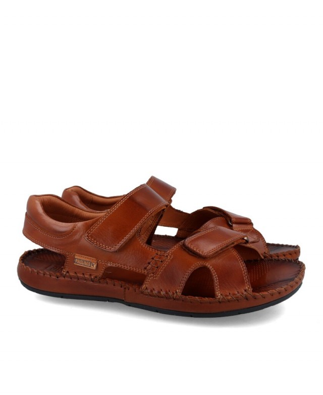 Pikolinos Tarifa 06J-5818 Leather sandals for men in brown