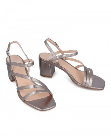 silver heeled sandal