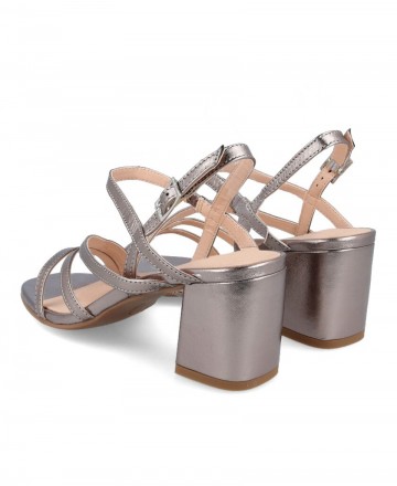 silver wide heel sandals