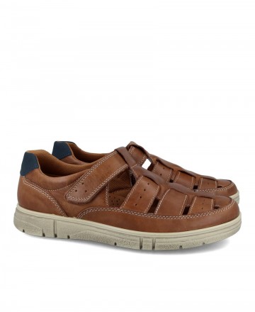 Imac 351340 Closed leather sandal for men