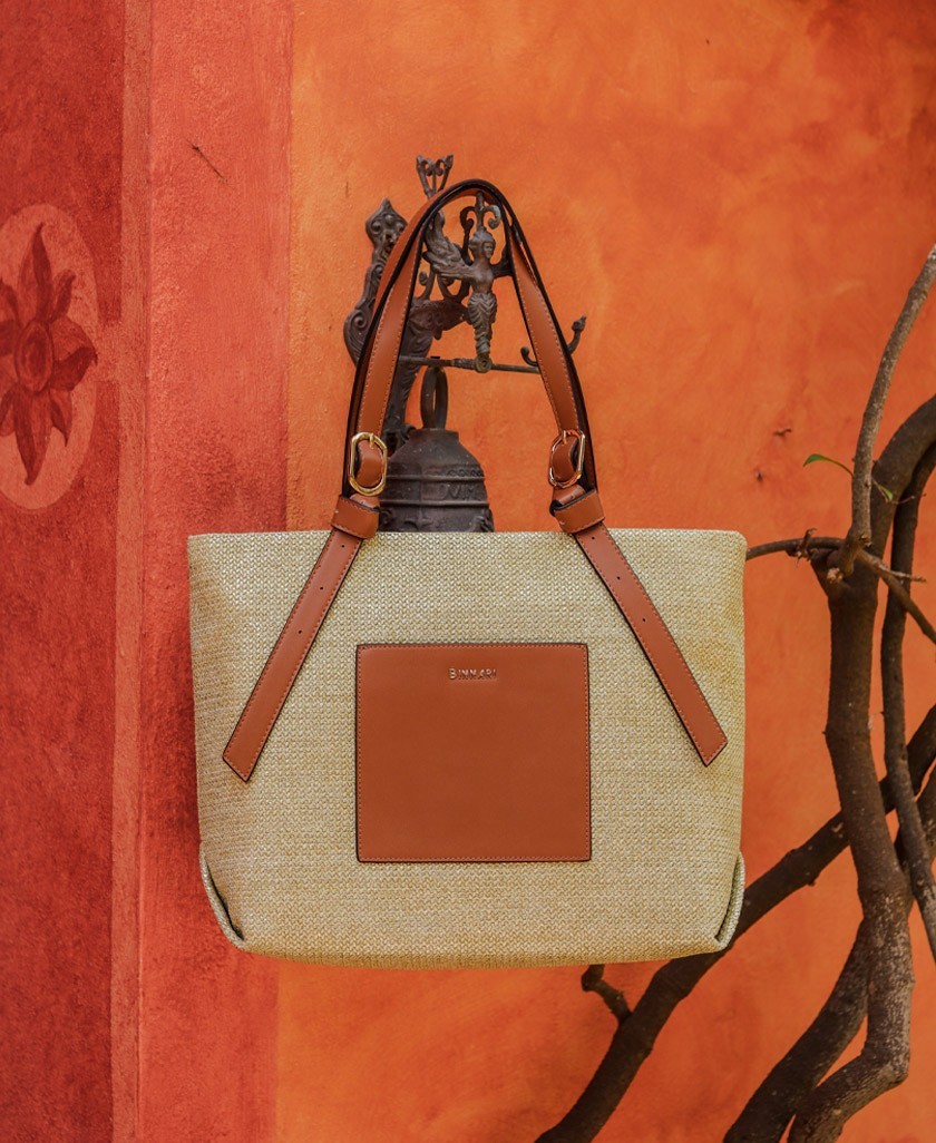Bolso shopper de rafia Binnari Fatima 19563