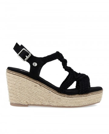 Sandalias veganas negras con cuña Xti 140872r