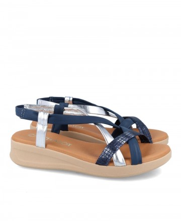 Catchalot 5181 Blue sandals with crossed straps