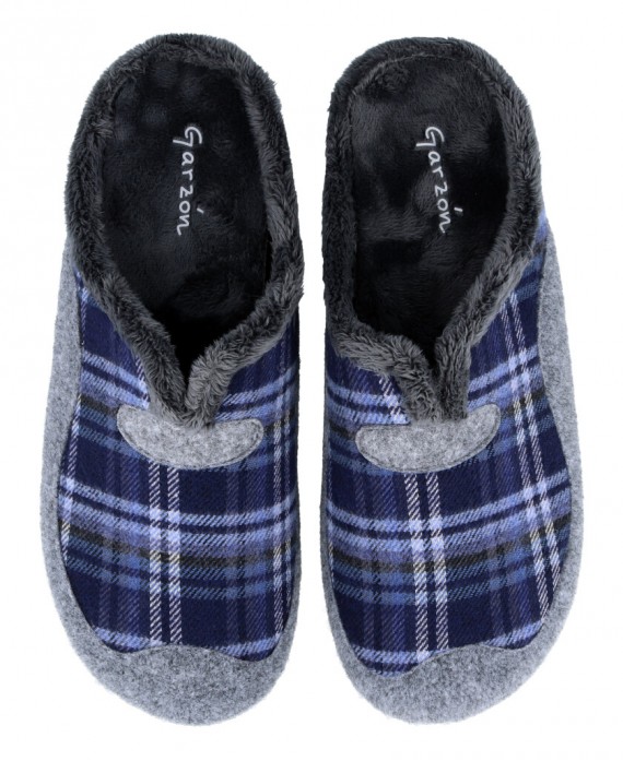 men's checkered house slippers