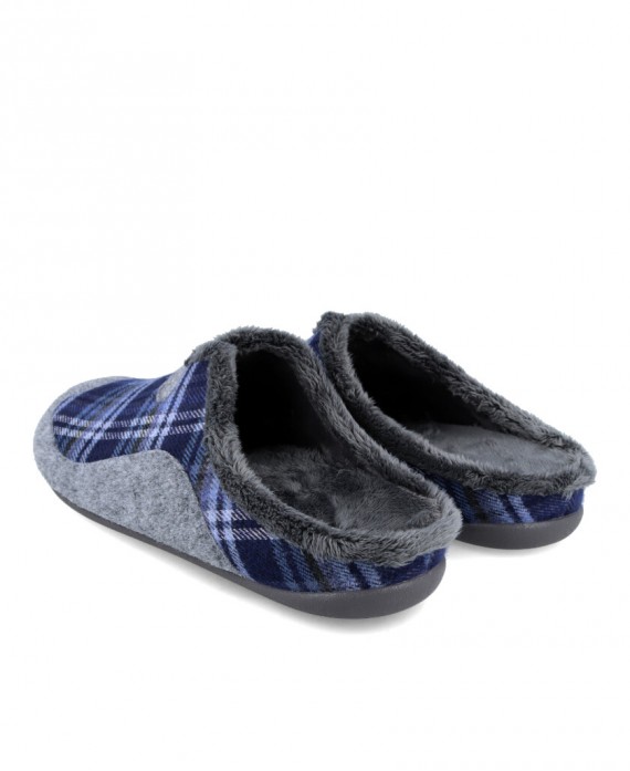 men's navy blue house slippers