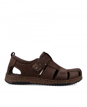 brown man sandal
