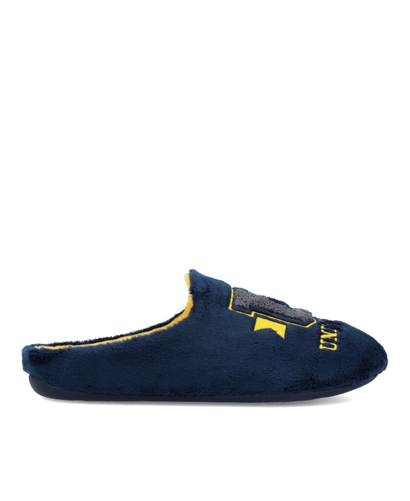 blue men's house slippers