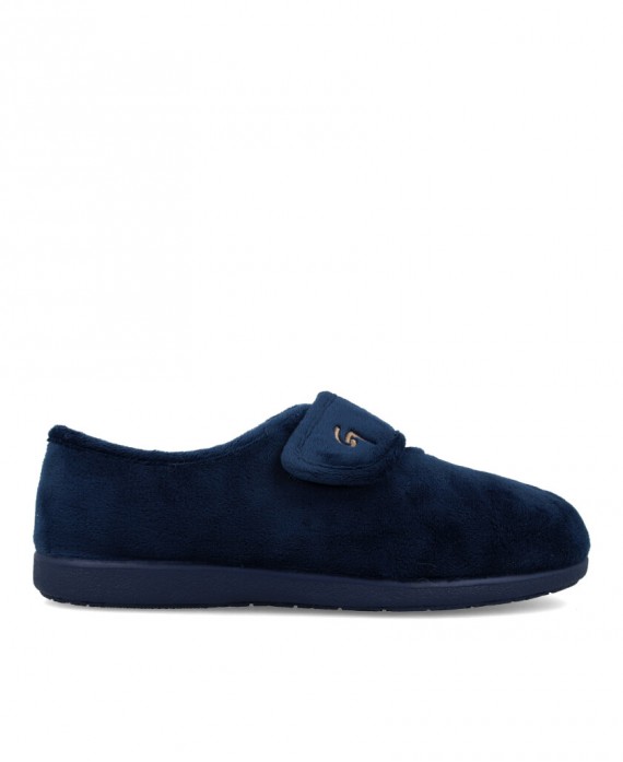 blue men's house slippers