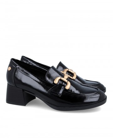 Xti 142184 Patent leather loafers with heel