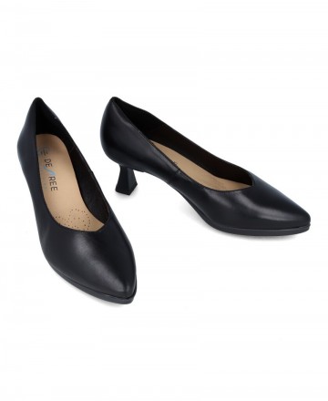 black heeled shoes