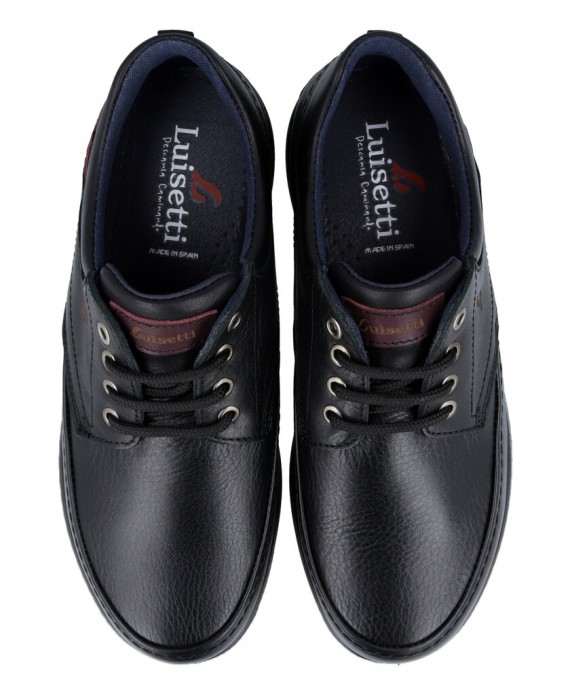 Zapatos para hombre en color negro Caracteristicas con cordones altura de piso 4 cm piso de goma termoplastica exterior piel e