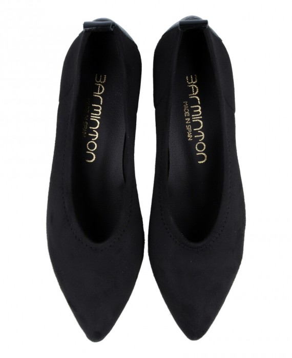 black lounge shoes low heel