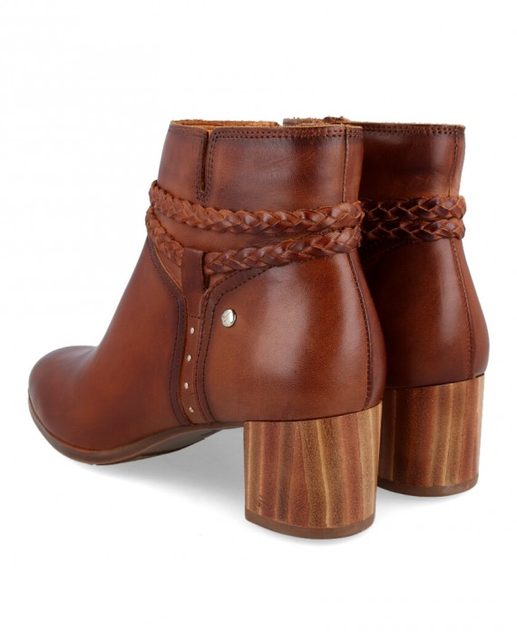 wooden heeled ankle boots