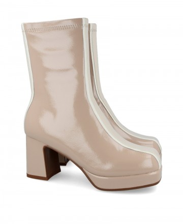 Noa Harmon SIA 9106 Beige high heeled ankle boots