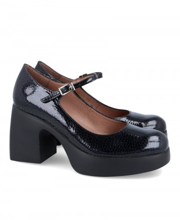 Zapatos de mujer con cordones Catchalot 5063 color negro