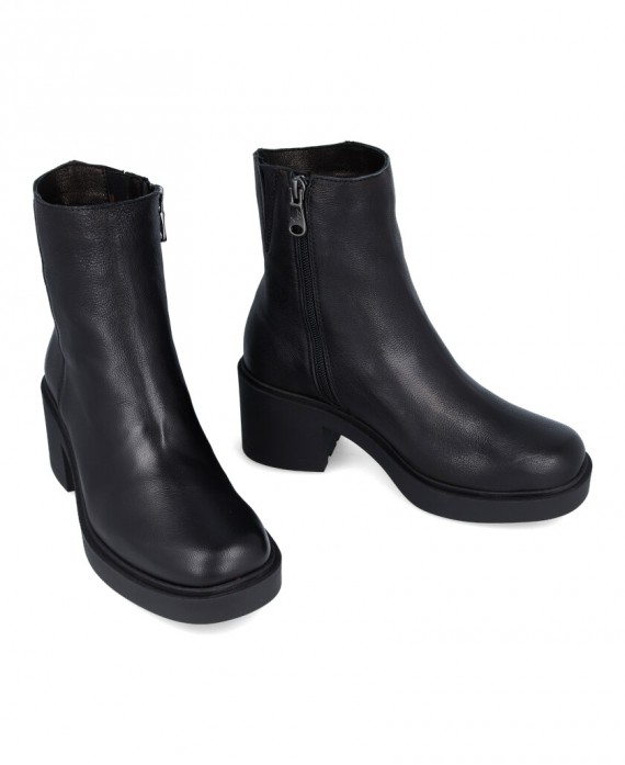 black casual ankle boots