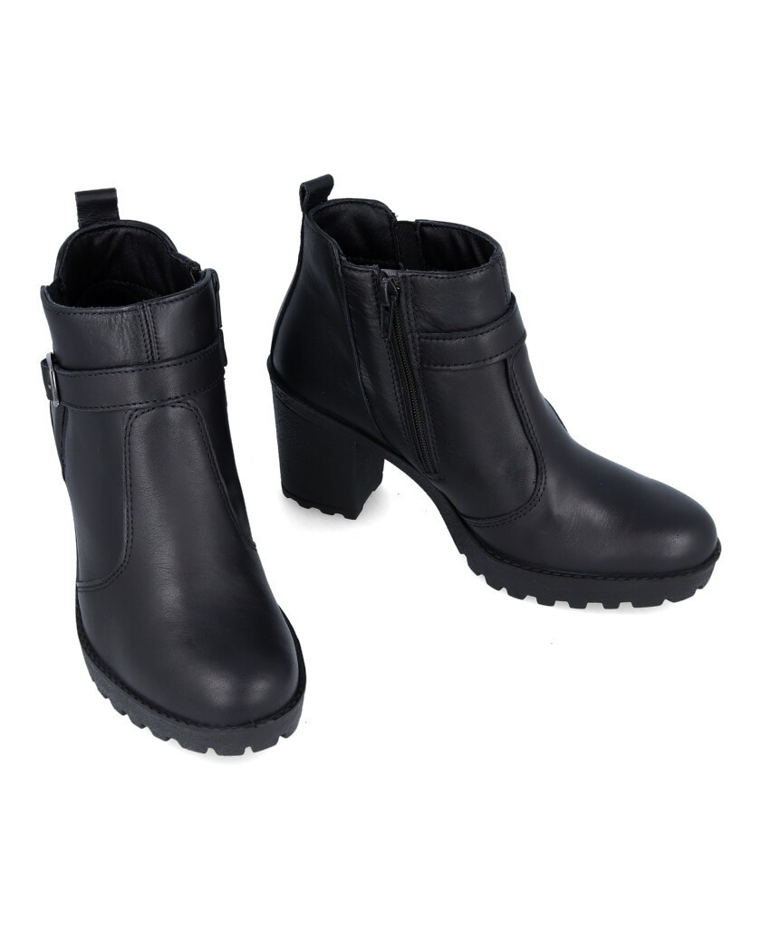 Botín negro de invierno con tacón Imac 458360