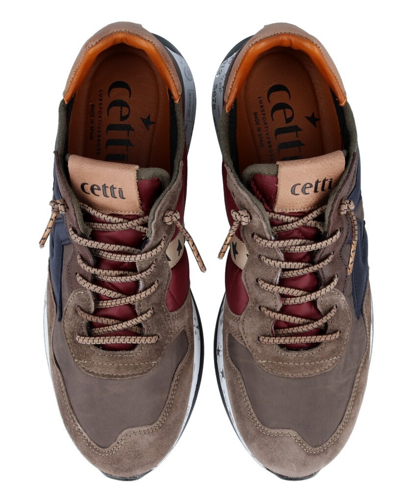 CETTI Sneakers casual piel hombre CET C1301 MARRON