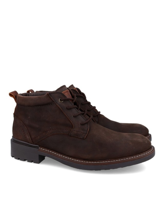 Dj Santa 4053 Brown leather ankle boots for men