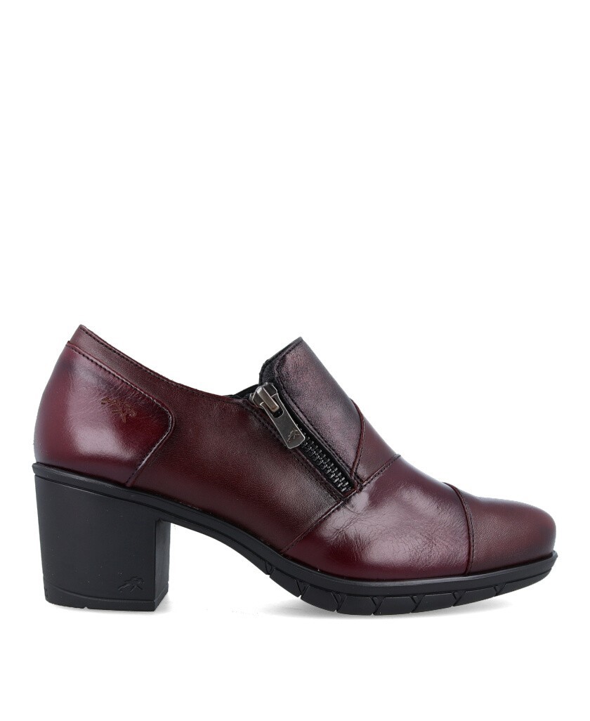 zapatos abotinados tacon medio