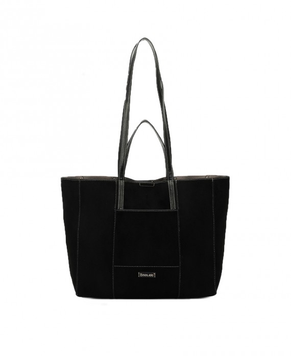 Binnari Violetta 19930 Black suede bag for women