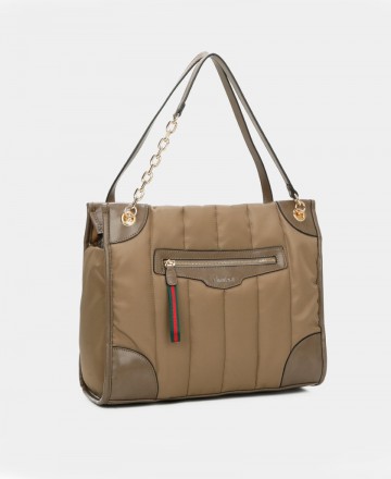 taupe shoulder bag