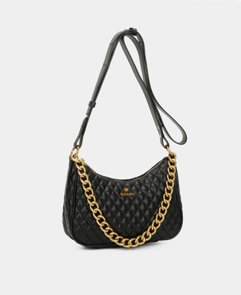 padded leatherette shoulder bag