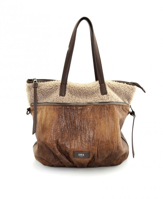 DMR Touch Adriano Women's shearling tote bag