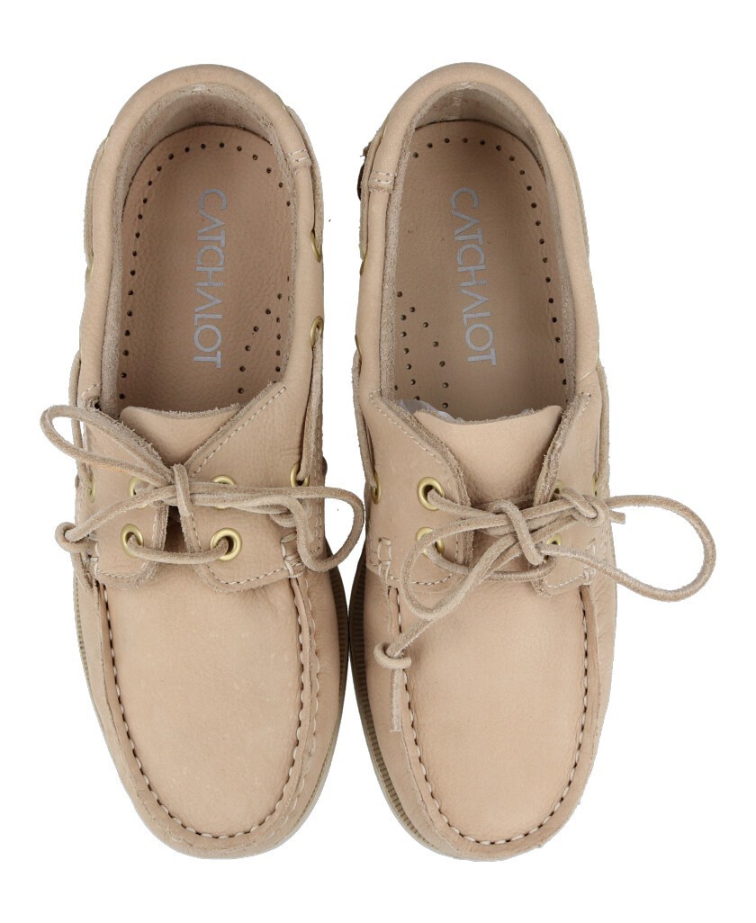 women's beige boat shoes