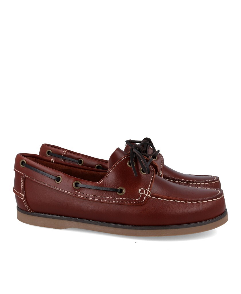 Catchalot 107 brown leather boat shoes