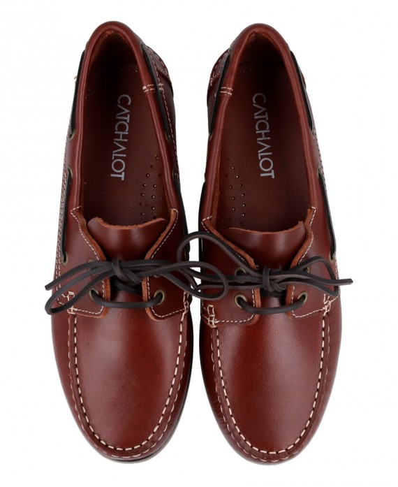 Catchalot 107 brown leather boat shoes