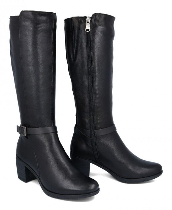 women's black leather boots