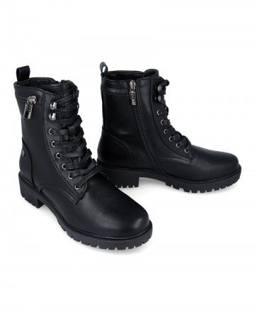 low heel military boots