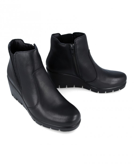 Imac 458500 Women's black wedge chelsea boots