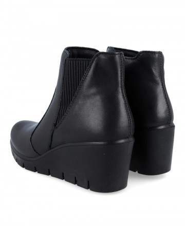 Imac 458500 Women's black wedge chelsea boots