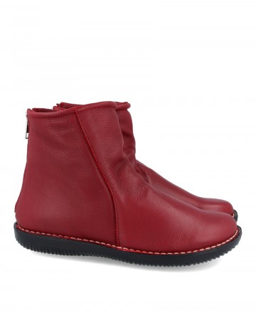 Catchalot 6426 C5 Women's red flat ankle boots