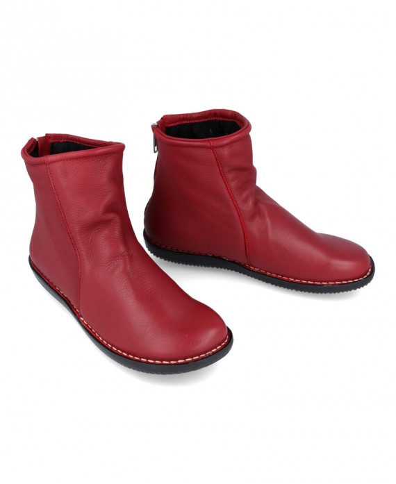 Catchalot 6426 C5 Women's red flat ankle boots