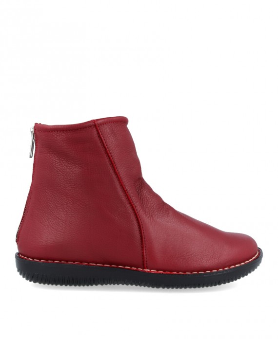 Catchalot 6426 C5 Women's red flat ankle boots