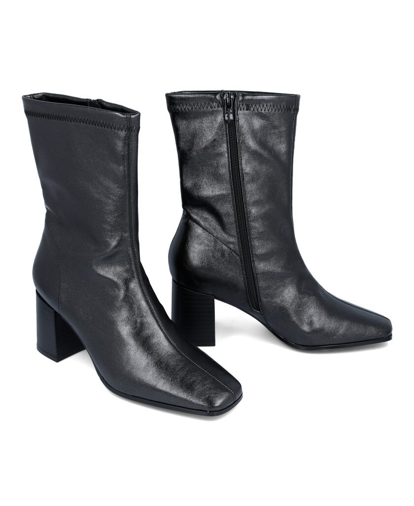 black ankle boots