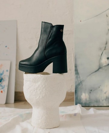 black ankle boots