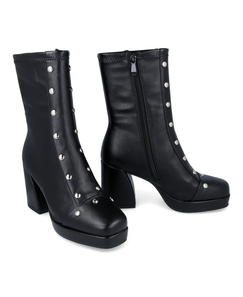 2024年新作 Marianne Harmon Noa tachuelas negras Botas 9138 mujer para トップス