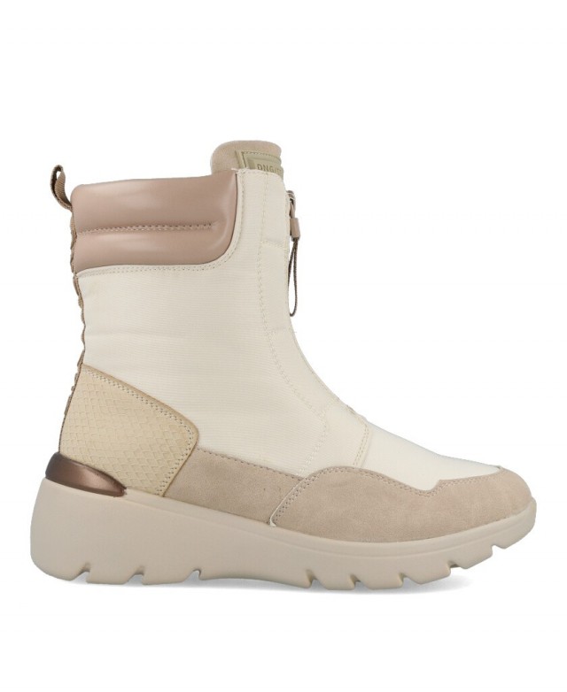 Beige leather 2025 sporty ankle boots