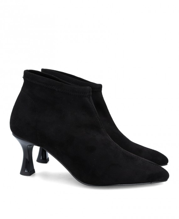 Miss Elastic 77035 Elegant black ankle boots