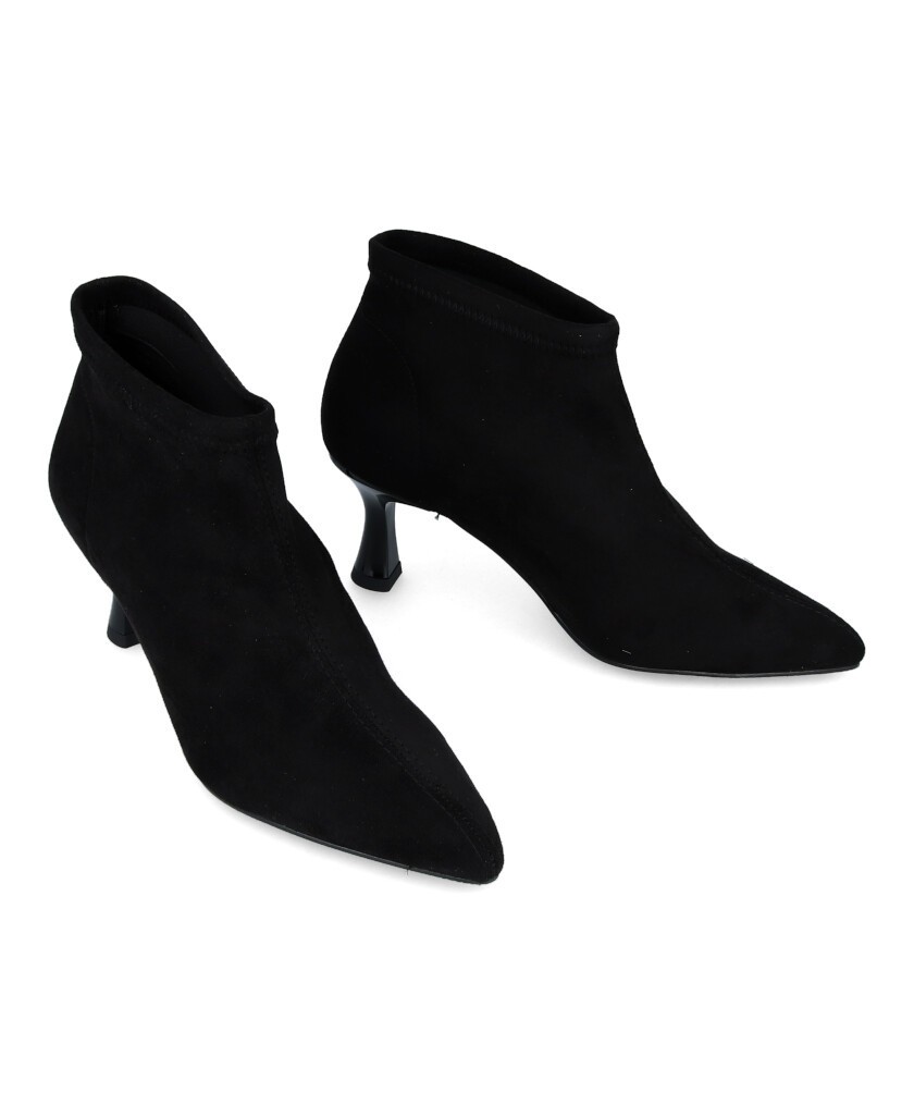 Botines elegantes negros Miss Elastic 77035