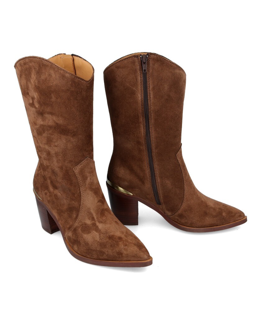 Botas cowboy de serraje estilo cowboy Alpe 2574 para mujer