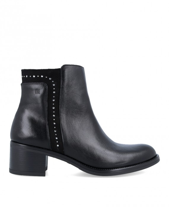 Dorking D9134 Women's black glitter ankle boots