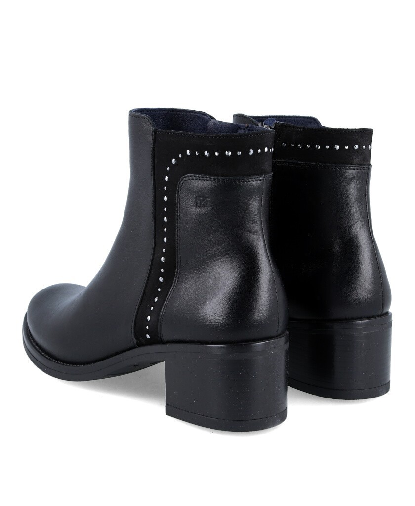 Dorking D9134 Women's black glitter ankle boots