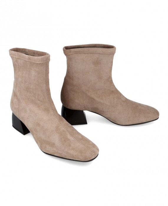 Miss Elastic 77662 Beige lycra ankle boots