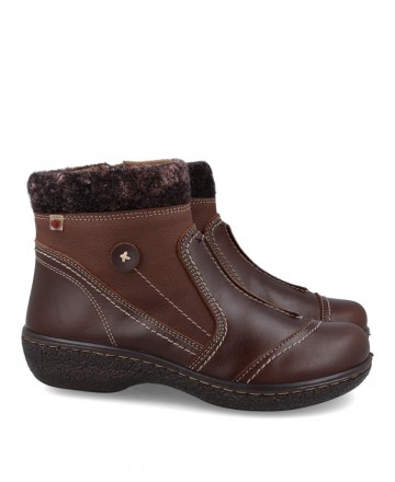 Laura Azaña LA11973BI Brown leather ankle boots